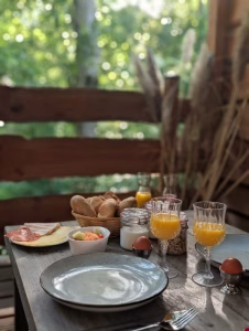 Ontbijt bij Treehouse Tol Oost